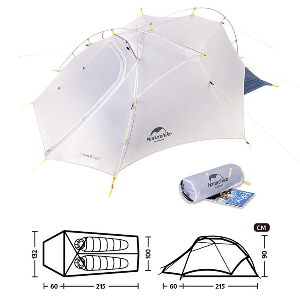 Naturehike Cloud Wings Ultralight Tent, Double, 2-Person, 3–4
